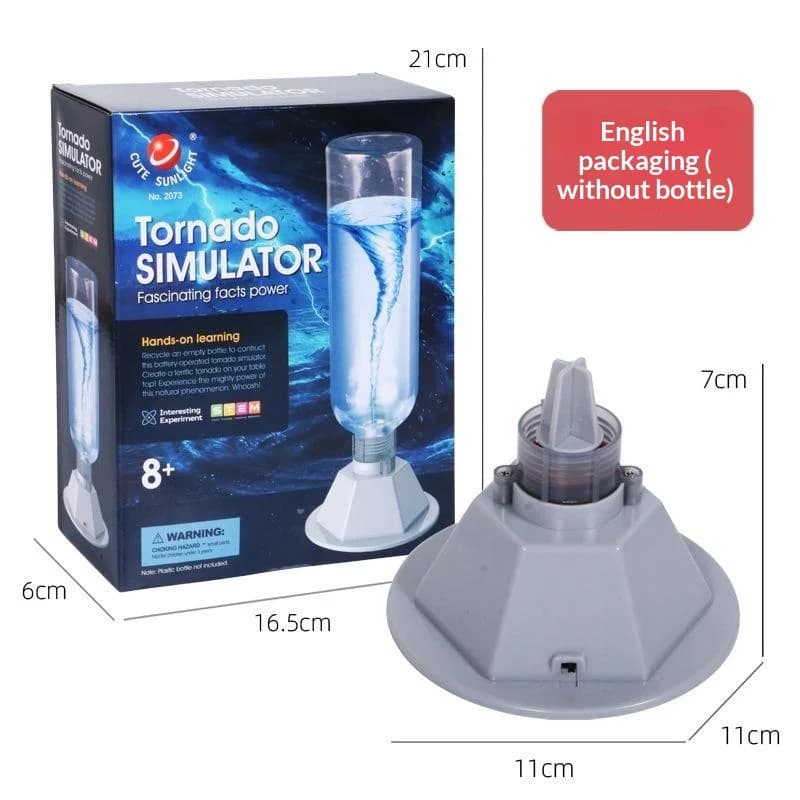 Set per Montaggio Facile Fai-da-Te, Kit Scientifico Twister Maker, Simulatore di Vento e Acqua, Giocattolo Educativo, Regalo, Senza Bottiglia Vuota - GIOCATTOLO