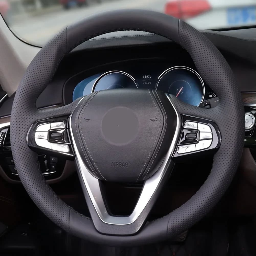 LS AUTO Braid on the wheel cover for BMW 520 525 530Li 535Le 730 740 2016-2020 fundas de steering wheel