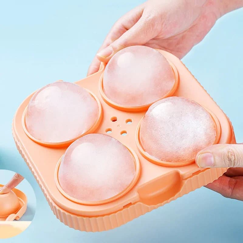 Silicone Ice Ball Maker Bar Tools grande 6.5cm grande sfera rotonda sfere alte forma di ghiaccio cubo stampo vassoio per whisky Cocktail 3D