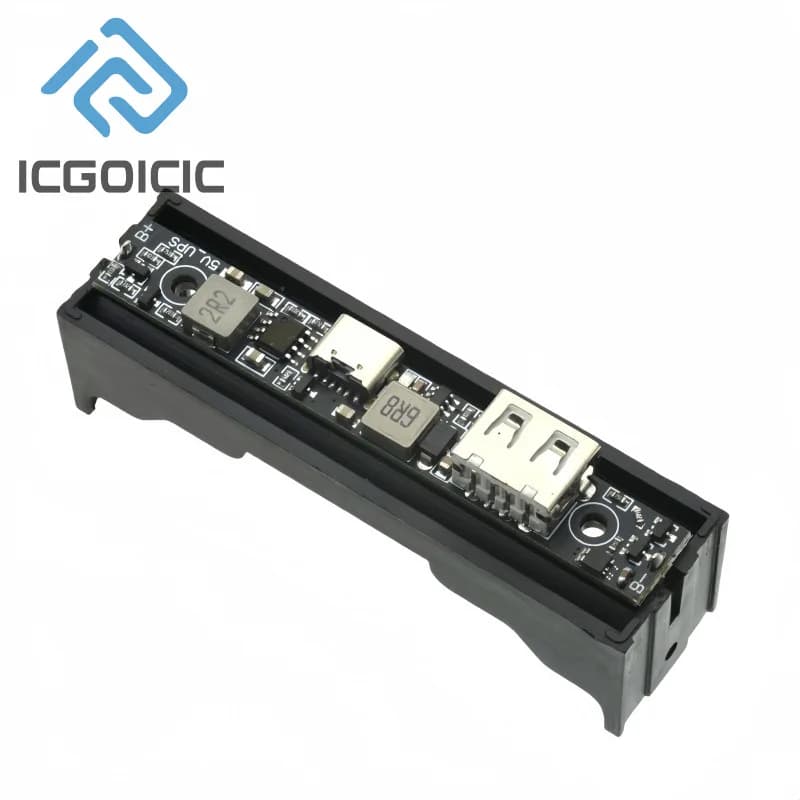 Caricabatterie e modulo booster da 5 V 18650 – Scheda UPS step-up DC-DC con ricarica + alimentazione di backup per fai da te, IoT, Raspberry Pi