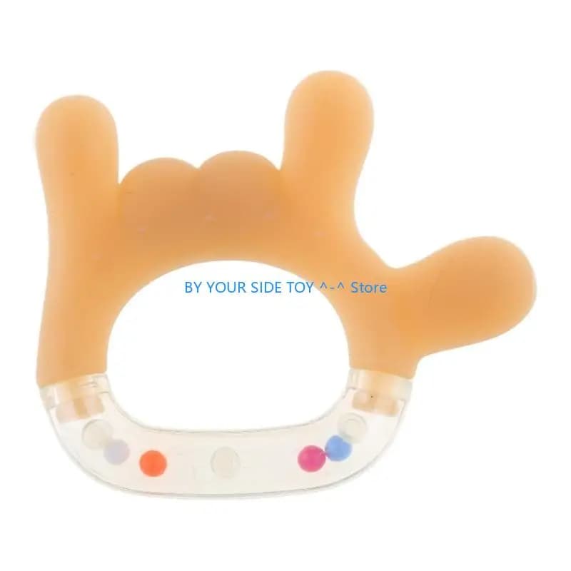 Massaggiagengive in silicone alimentare per bambini, giocattolo per dentizione, per bambini 0-6 mesi/6-12 mesi U6XE