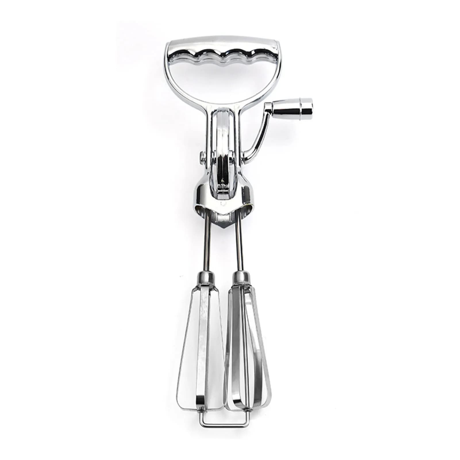 Frullini per uova a doppia testa in acciaio inossidabile Utensile per miscelare le uova semiautomatico portatile ergonomico Strumenti di cottura per risparmiare tempo per la casa