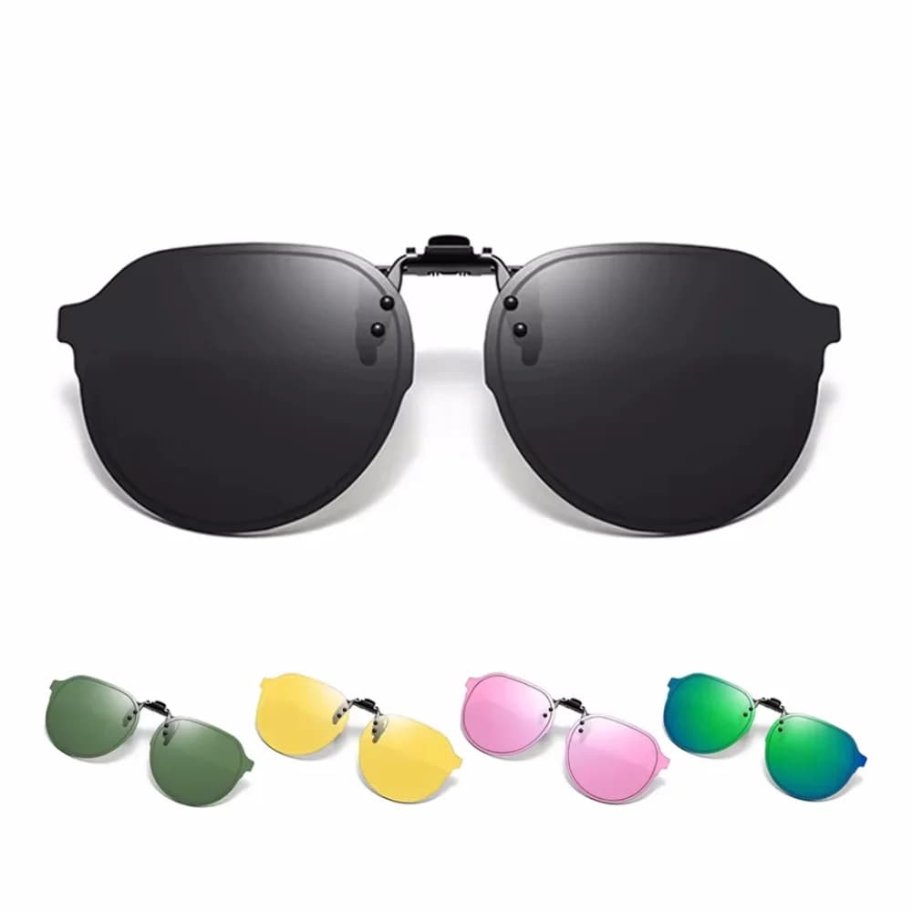 Flip Up Clip polarized solar protection lenses on sunglasses Women's Lens Covers Cycling Guide Fishing Sunglasses with Clip