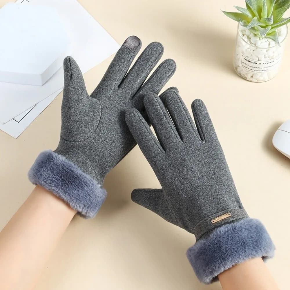 Regali Touch Screen Guanti invernali caldi per donna Plus Guanti da ciclismo all'aperto antiscivolo in velluto Strumenti caldi Guanti resistenti al freddo