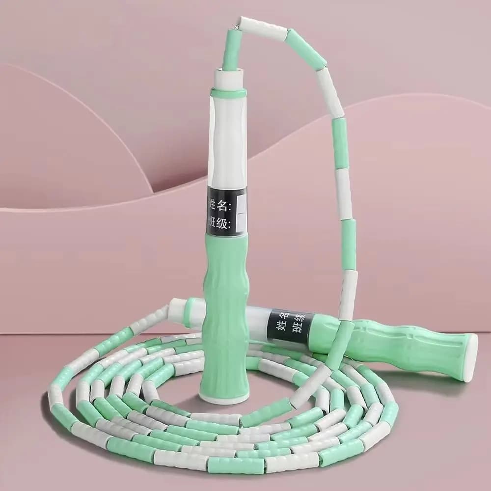 1Pcs Durable Skill Jumping Jump Rope 2.8M PVC Training Rope Segmented Soft Beaded Fitness Gym Rope for Beginners Adult Children