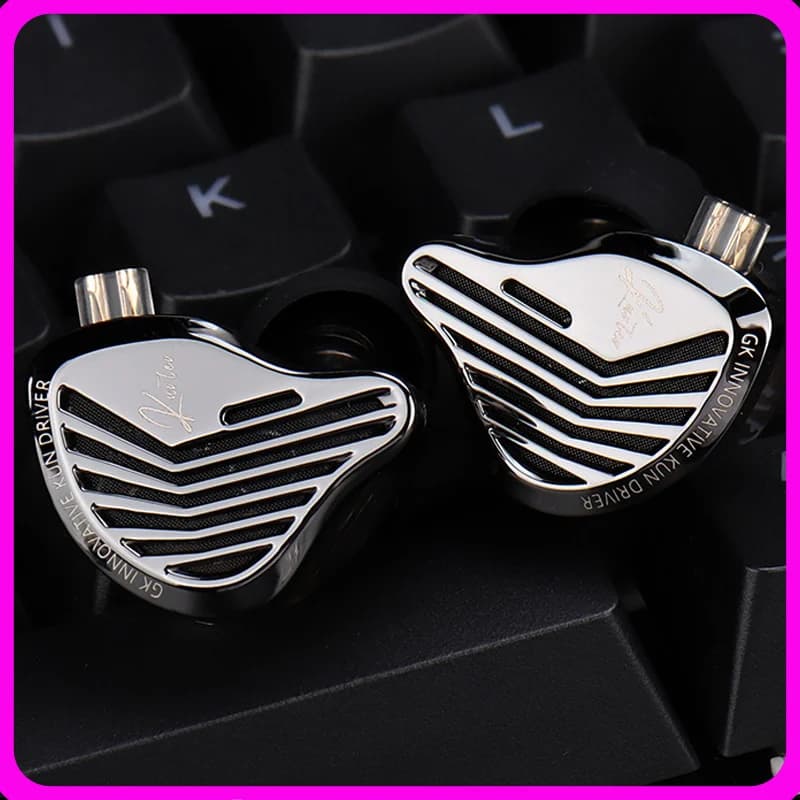 Dynamic Headphones GK KUNTEN, HIFI headphones with Low Power, Metal Sports Headphones, Stackable Headphones, Gaming Headphones
