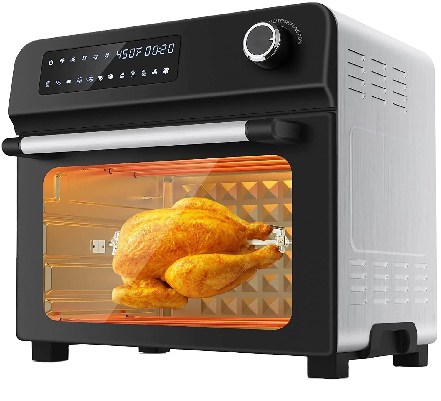 2023 Oven air fryer Oven toaster 10 in 1 with 24Qt turntable and dehydrator Large new design Digital working plan 1700W