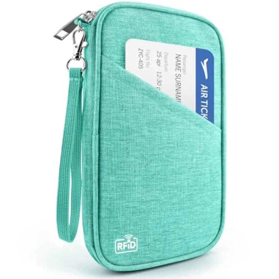 Passport Holder Family RFID Travel Document Organizer for Women Waterproof Passport Wallet Men Portable Case for Cards, Boardin