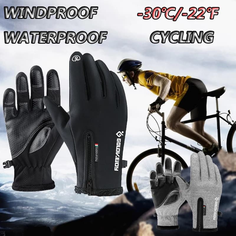 Guanti da moto Touch Screen Guanti da equitazione per moto Guanti da ciclismo invernali foderati in pile termico resistenti all'acqua