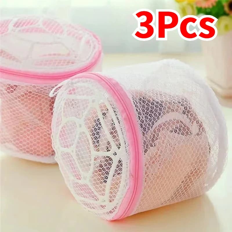 Set di 3 sacchetti a rete per lavaggio biancheria intima, pratico sacchetto a rete per lavaggio reggiseni, sacchetto per lavanderia con cerniera