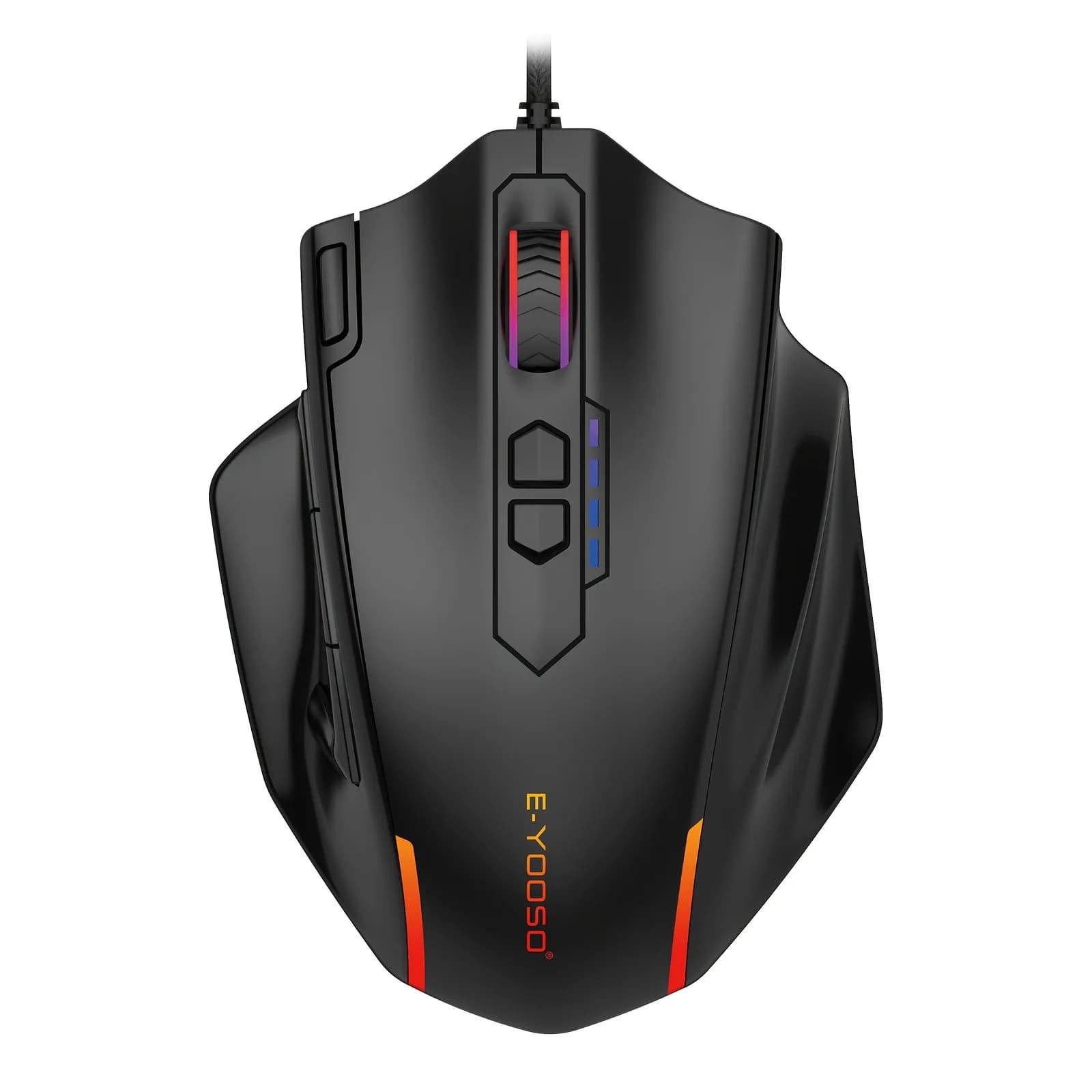 Mouse Cablato E-YOOSO X-41PRO, Mouse da Gaming Grande con Retroilluminazione RGB, 11 Pulsanti Laterali Programmabili, Compatibile con Computer PC Laptop Mac