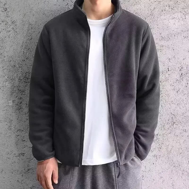 Giacca Foderata in Pile Ispessito da Uomo, Felpa con Cappuccio per Primavera Autunno Inverno, Gilet Interno in Velluto di Pecora, Cappotto Antivento