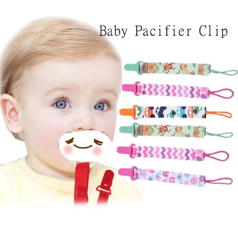 Set da 3 Pezzi: Clip per Ciuccio, Catenella Portaciuccio, Supporto per Ciuccio per Bambini, Attacco per Ciuccio