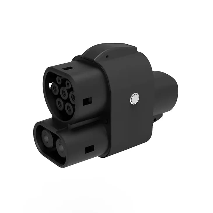 Adattatore EV NACS a CCS2, Convertitore NACS a CCS2, Connettore di ricarica EVSE, Caricatore DC EV con certificazione CE, Adattatore NACS a CCS2, Presa di ricarica