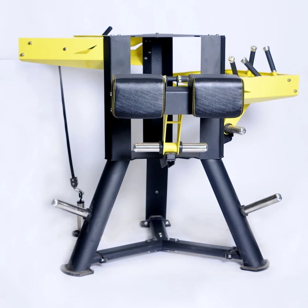 Loaded forearm trainer hand grip machine with commercial free weight plate for bodybuilding