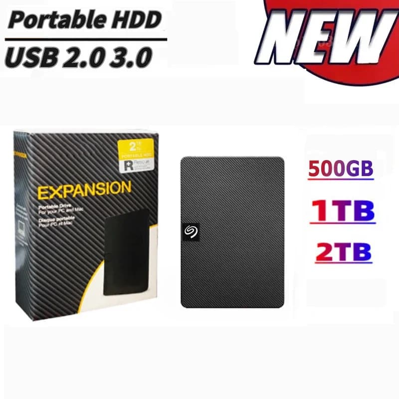 Nuovo Disco Rigido Esterno Portatile Seagate USB 2.5 Pollici 3.0 SSD ad Alta Velocità per Laptop e Computer/PC