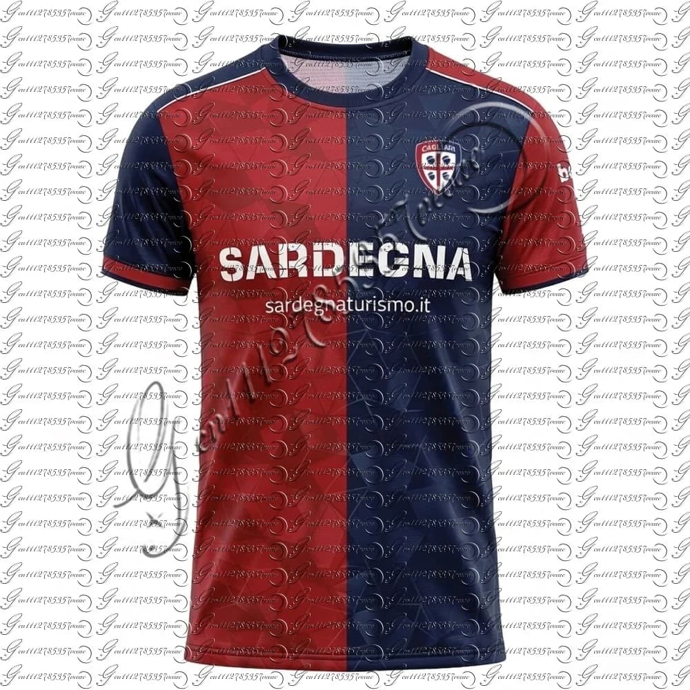 2026 Cagliari 3D Print Football Jersey Men Women Summer Sports Oversize T-shirt Breathable Quick Drying Streetwear Clothing
