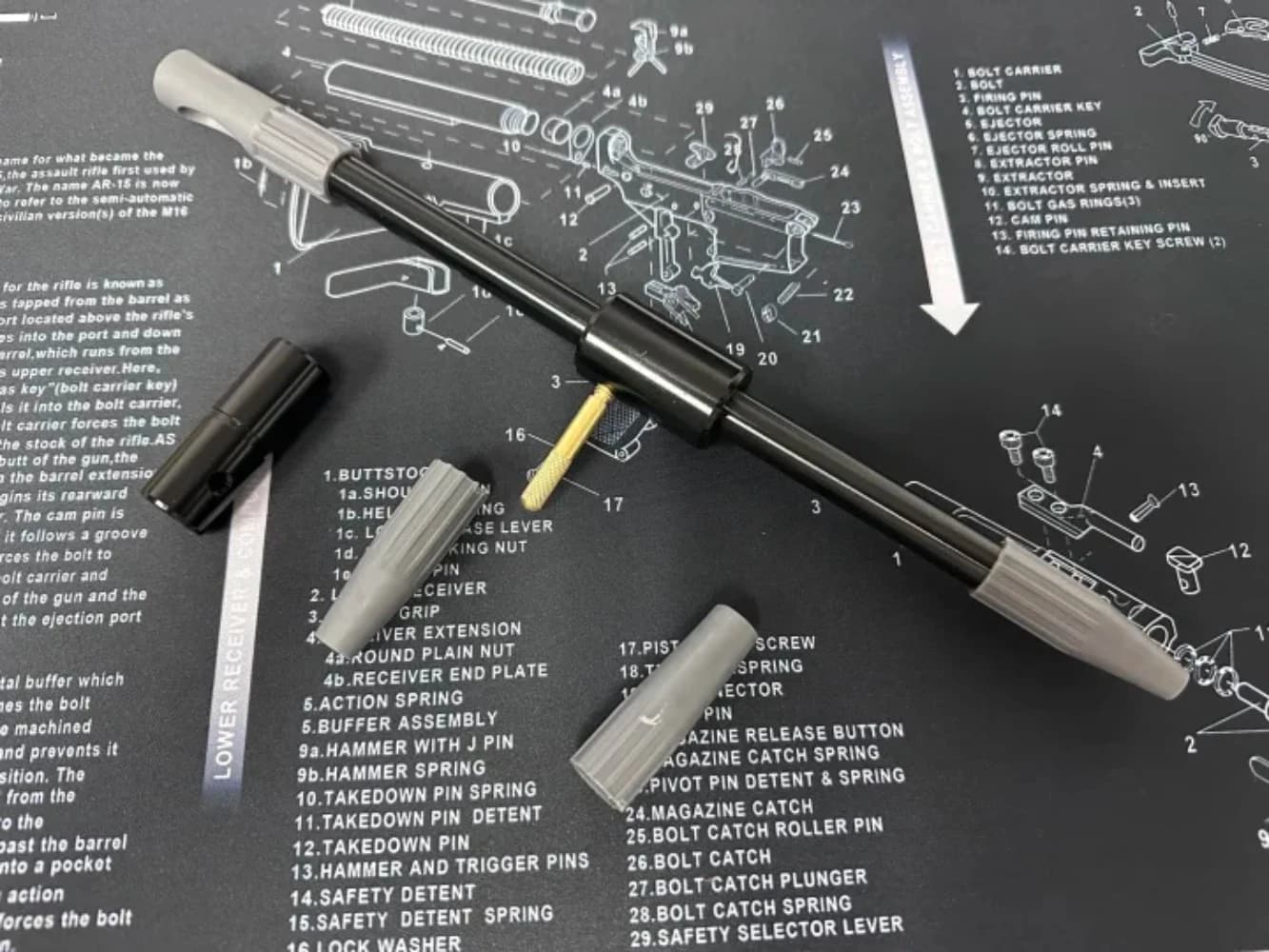 Kit Guide for Canna di Arma Tattica e Olio CLP. Universal Cleaning and Maintenance Kit for Caliber Fucili .17 .22 .30 Set of Protections for Canna AR15 from Caccia