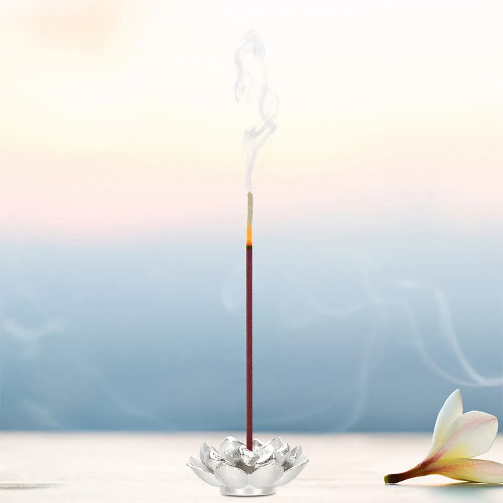 3Pcs Vintage Lotus Incense Burner Set Sturdy Copper Gold Finish Incense Holder for Sticks Cones Resin Charcoal Bakhoor
