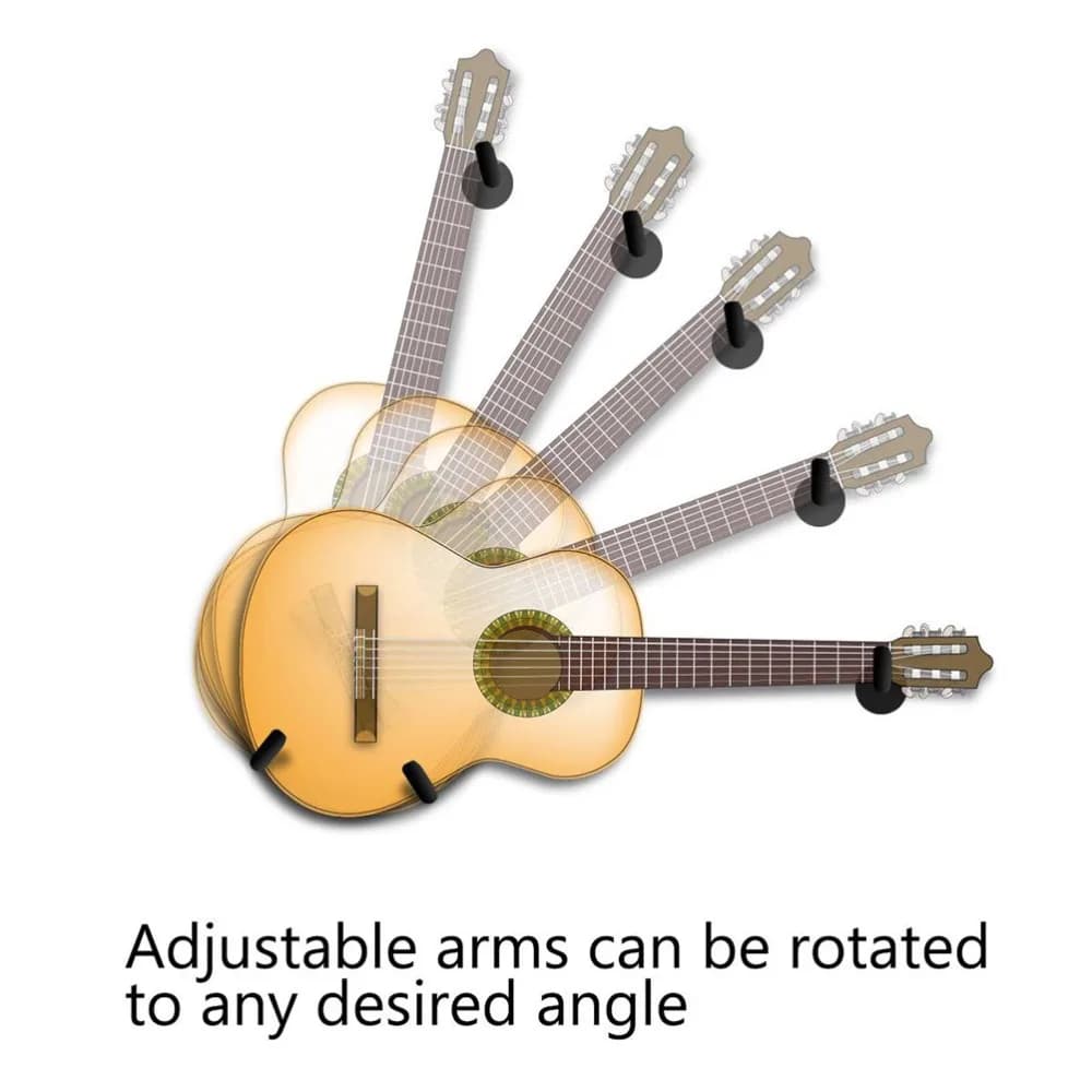 Supporto per Chitarra Salvaspazio a Gancio Lungo Inclinato, Espositore da Parete Robusto per Strumenti, Gancio da Muro per Conservazione