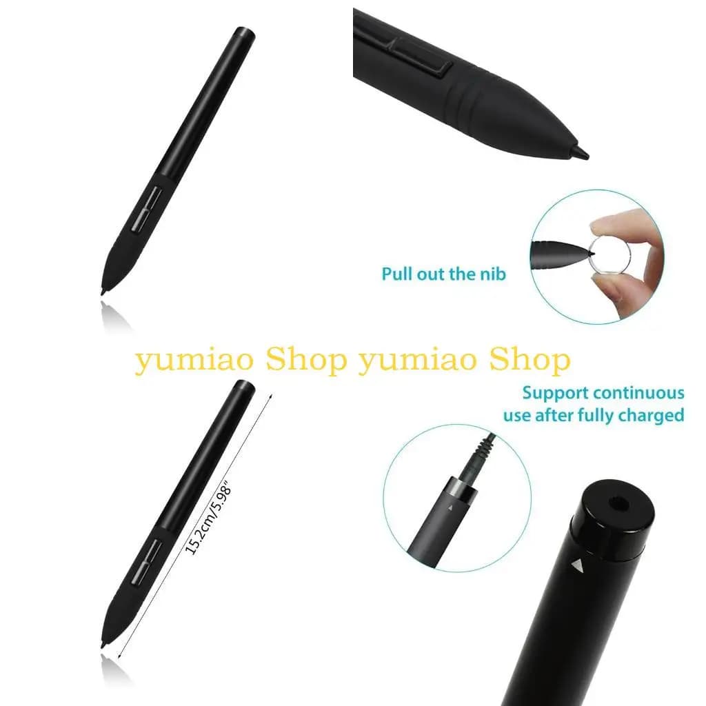 Penna digitale ricaricabile 587B P80 per tavolette grafiche professionali