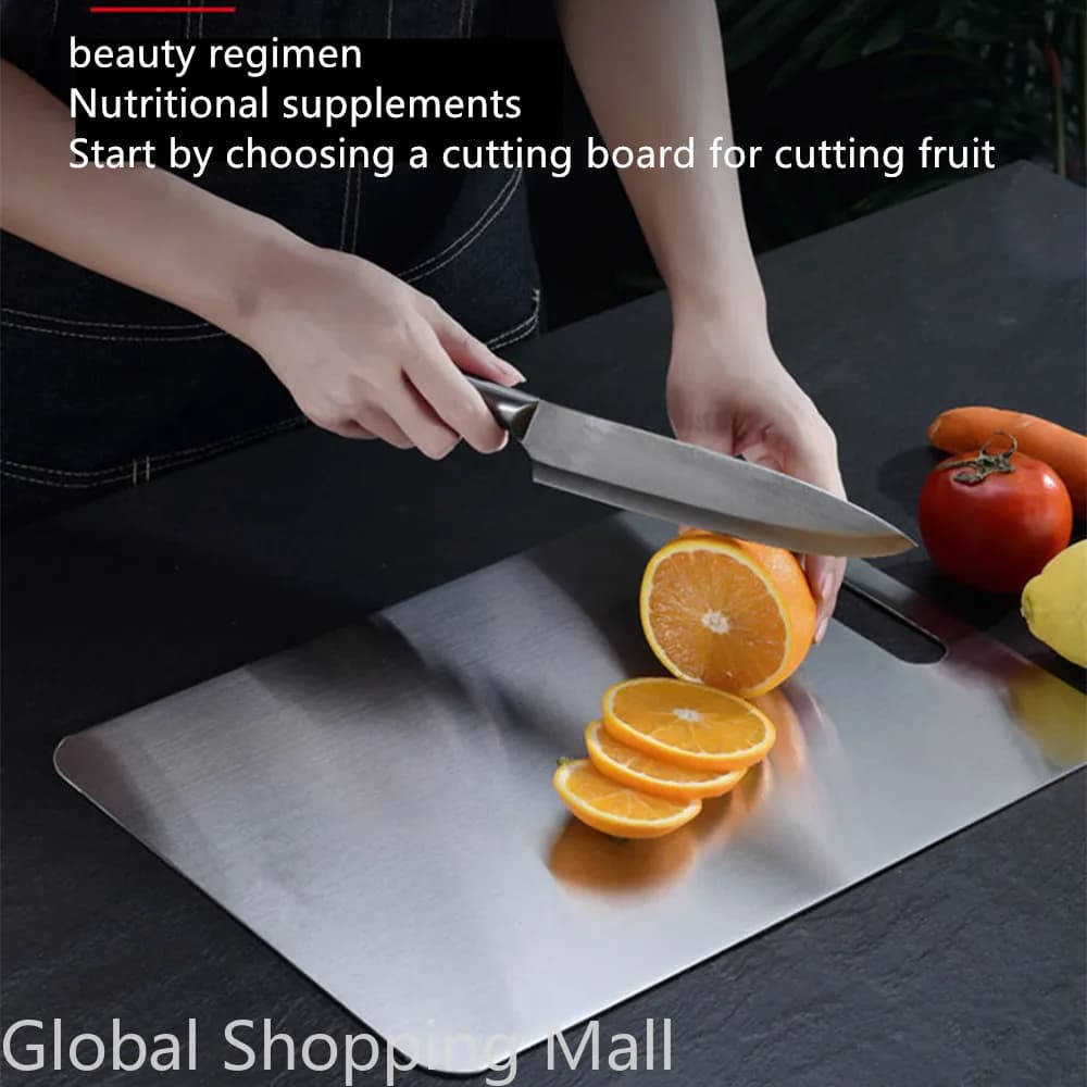 Stainless steel kitchen cutter, butcher block, dishwasher safe, extra large cutter, durable, easy to clean