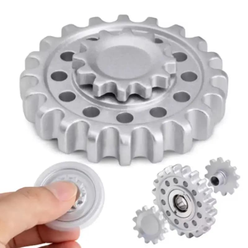 Metal Gear Fidget Spinner per adulti Giocattoli antistress Autismo ADHD Ansia Gadget fantastici Regali unici Ragazzi adolescenti