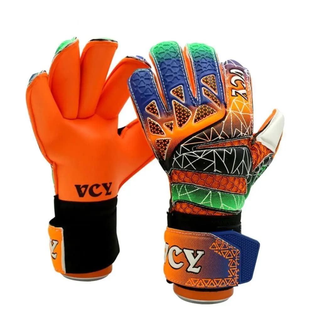Guanti da portiere da calcio antiscivolo Guanti da portiere da calcio impermeabili resistenti all'usura Protezione colorata per le dita