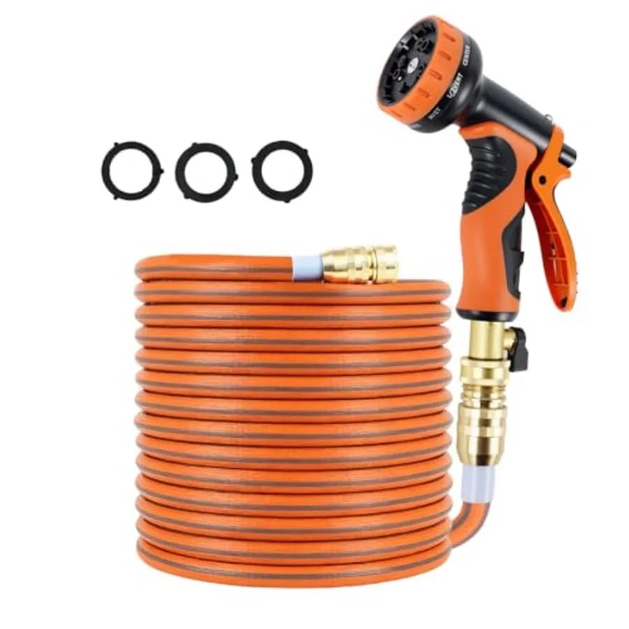 Expandable Garden Pipe, with 10 Drops Ugello, Expand length 15 Meters, Flexible TPV Material, Anti-Piega