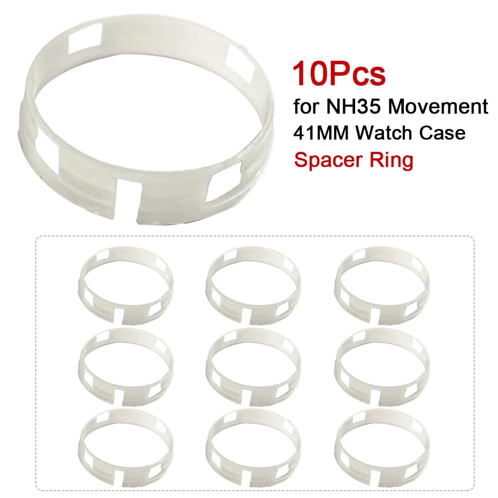 1/10/20 pezzi anello distanziale in plastica per movimento NH35 41MM cassa dell'orologio anello di copertura interno pezzi di ricambio