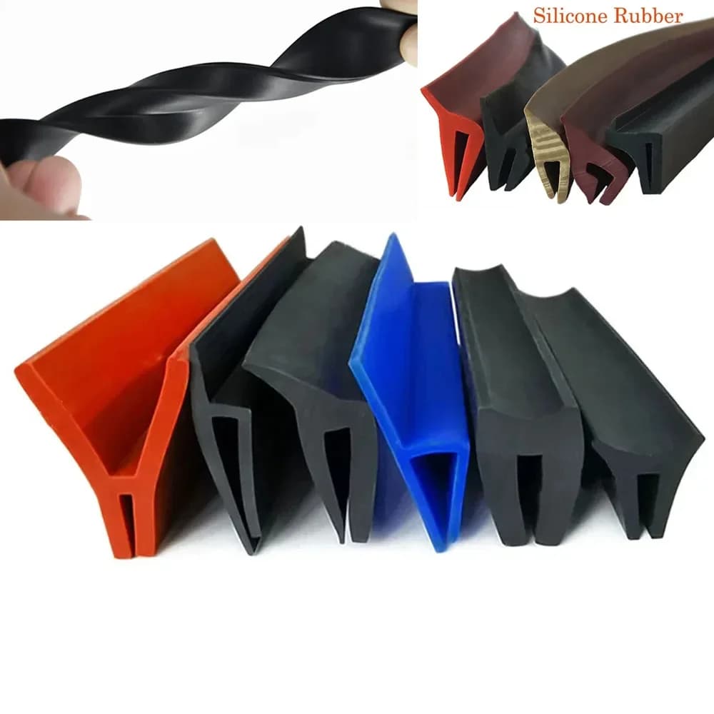 1-5 metri F U h Porta Finestra EPDM Gomma siliconica Forma angolare Bordatura Striscia di tenuta Doccia Auto Vetro Strisce meteorologiche