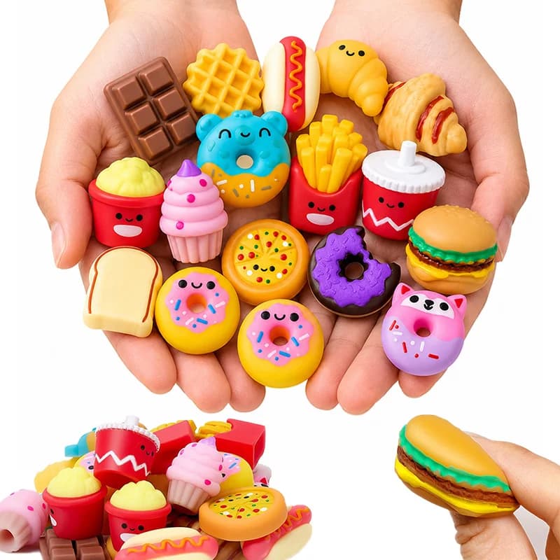 5/10/20/15pcs Mochi Squishy Toys Food Dessert Ice-cream Squeeze Stress Relief Fidget Soft Sensory Toys for Kids Adults