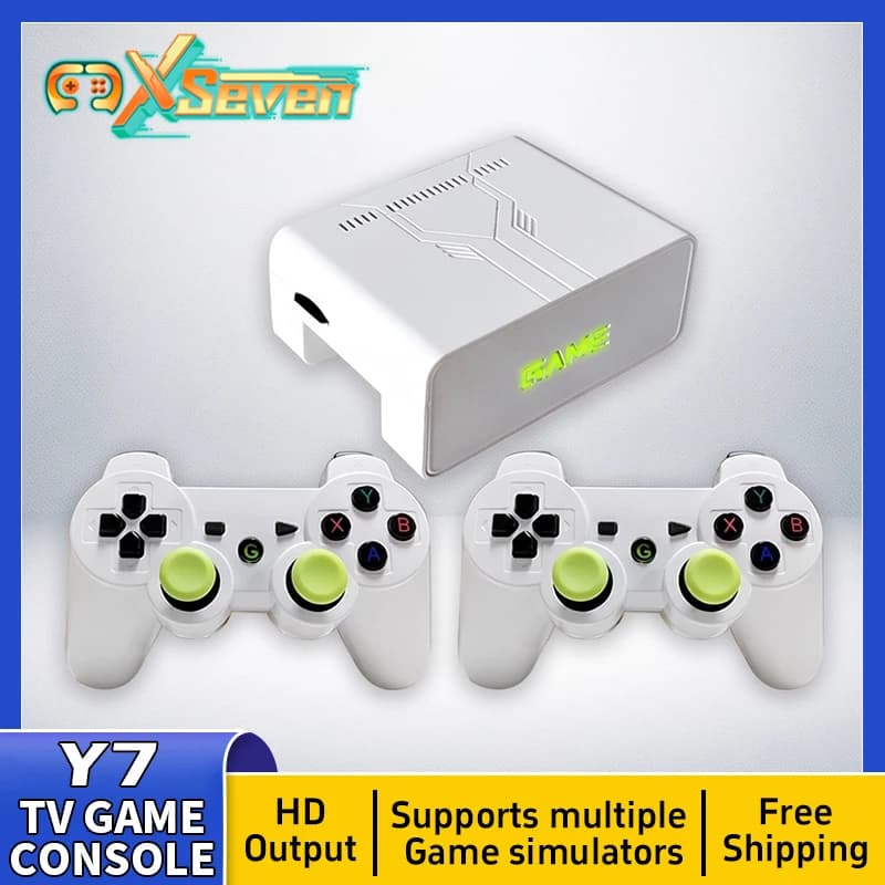 2026 New Coopreme Y7 X7 128G Linux System 4K Video Game Console TV Box Wireless Controller Retro Game 10000+ Support PSP