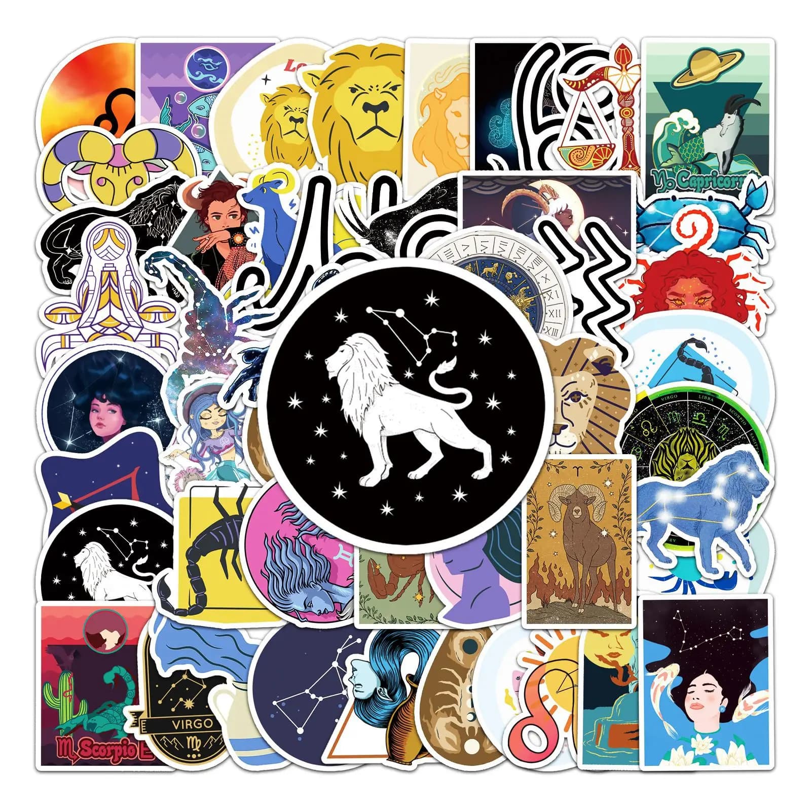 10/30/50pcs Dodici Costellazioni Adesivi Cartoon Scooter Notebook Creativo Scrapbook Laptop Auto Moto Decal adesivi