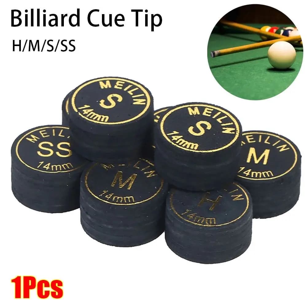1 pz durevole snooker biliardo biliardo stecca punte palo accessori di riparazione h/m/s/ss biliardo punta 14mm 9 strati biliardo stecca testa