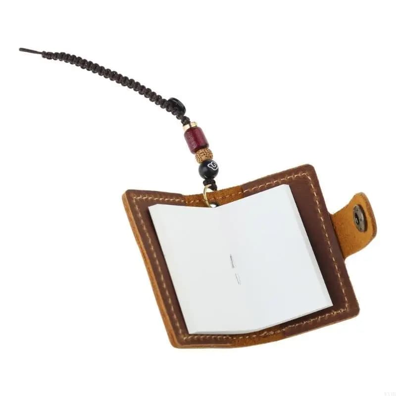Small Leather Notebook 2.4x1.57Inch Pocket Journal Notepads Refillable Notebook 64 Pages Unlined for Writing Sketching
