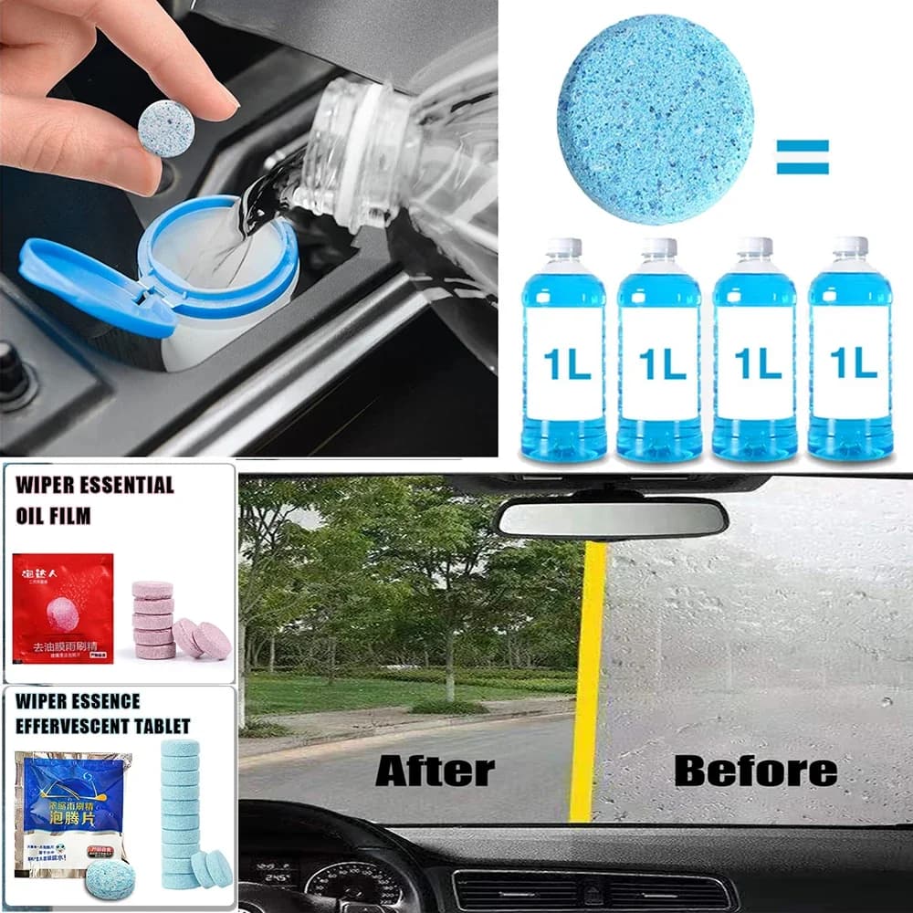 Fast Cleaning Effervescent Tablet Concentrated Car Windscreen Cleaner Solid Detergent For Auto Glass Wiper