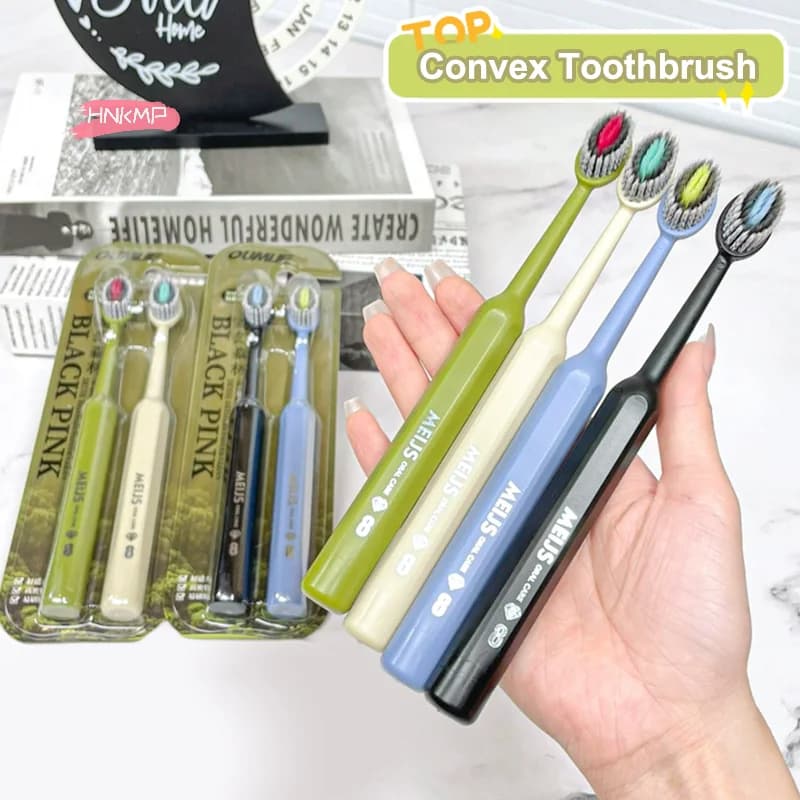 Ultra-fine 2-piece soft bristle toothbrushes set Deep cleaning toothbrush to clean mouth for teeth whitening