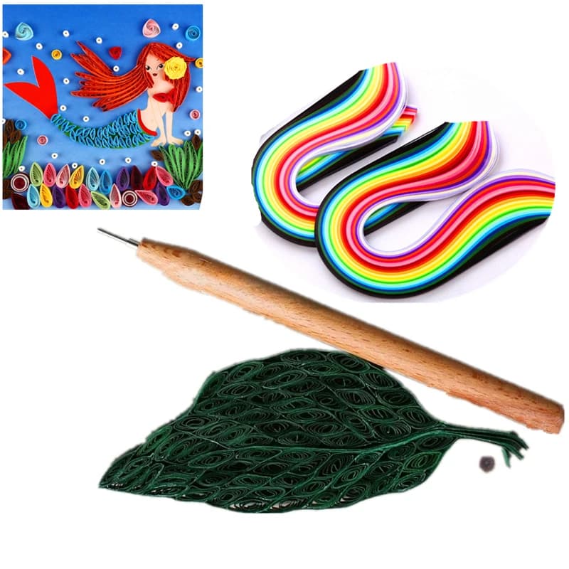 521pcs Quilling Kit with 26-Color Paper 3mm/5mm 39cm Rolling Pen for Scrapbooking Card Making DIY Filigree Paper Art Craft Set