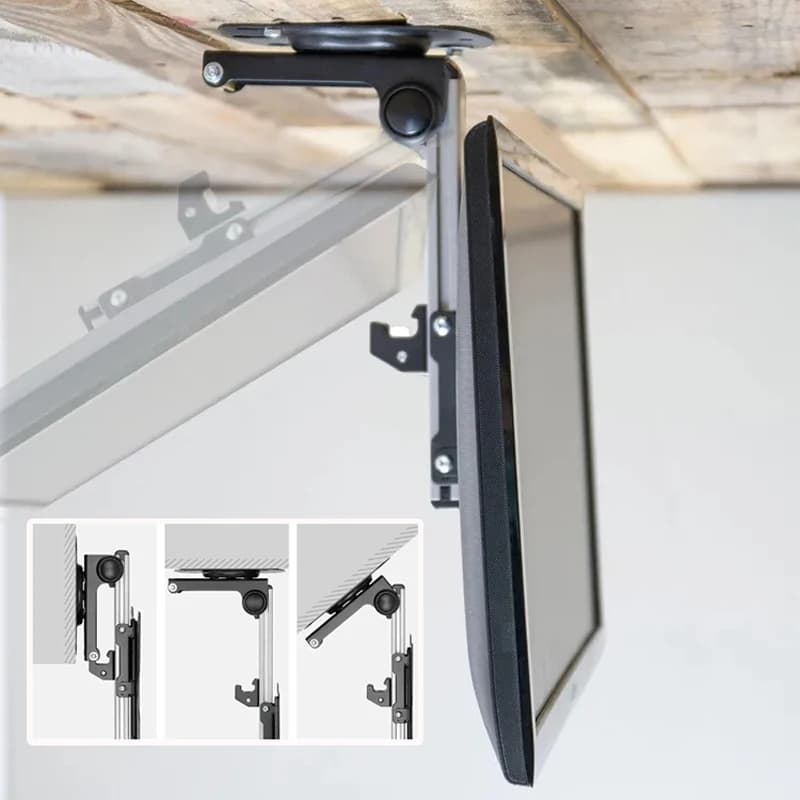 RV Folding TV Hanger 17-37 Inch Monitor Stand Car RV Ceiling Lift Kitchen Dining Caravan Moto Room TV Holder