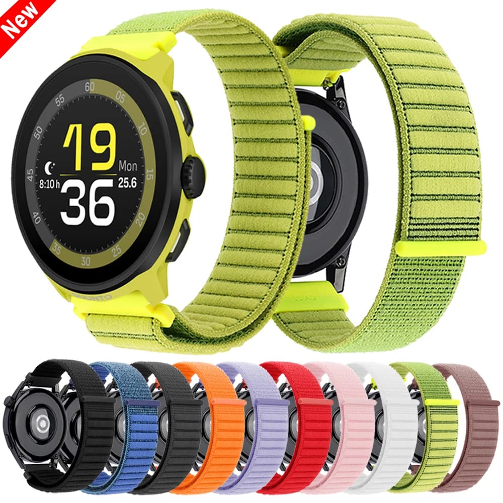 Cinturino in nylon da 22 mm per SUUNTO 9 Peak DLC/PRO 9 5 PEAK OCEAN RUN VERTICAL Sostituisci le fasce per il braccialetto traspirante COROS PACE Pro