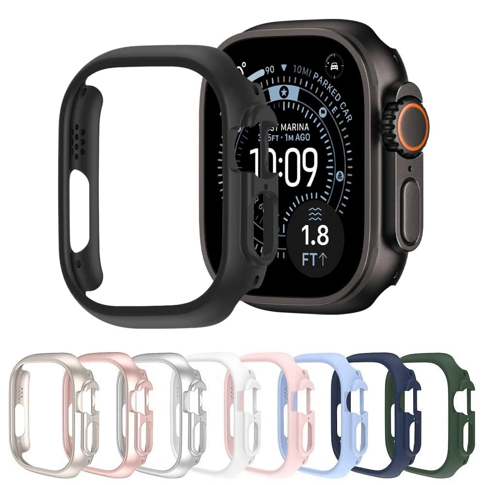 Protective Case for Apple Watch Ultra 2 3 49mm Accessories Hollow Hard PC Bumper Shell Protector iWatch Series Ultra 3 2 1 Protective