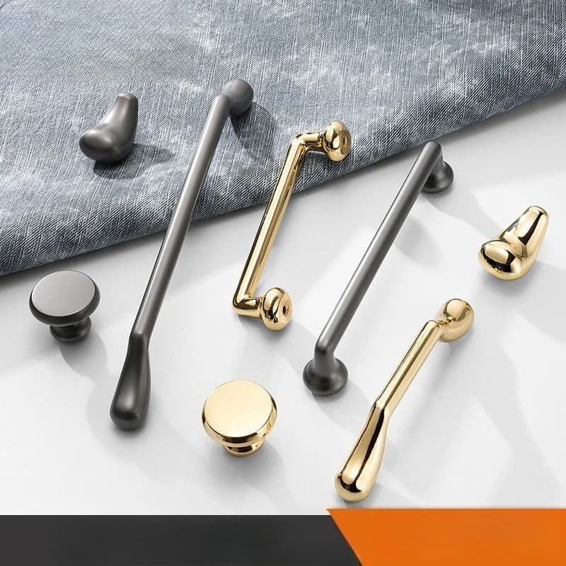 Maniglia per armadio con cassetti in oro nero moderno e minimalista, pomello per porta dell'armadio, ferramenta per mobili