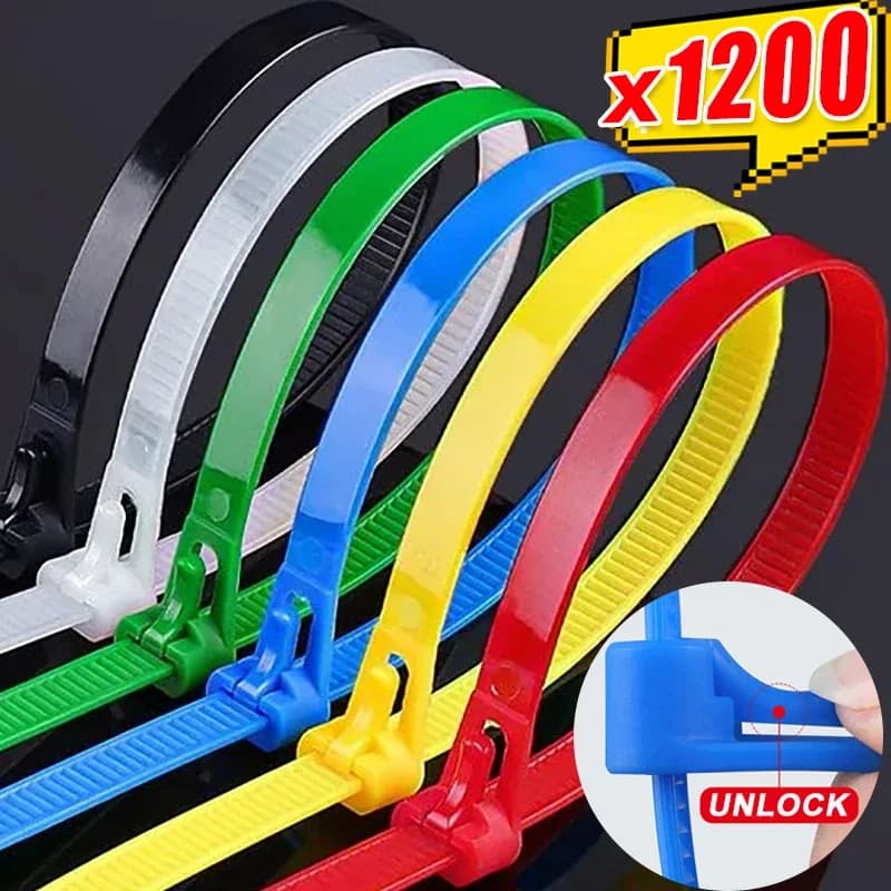 Nuove fascette in nylon Fascette colorate rilasciabili autobloccanti Slipknot Cavi Fascette Organizzatore Regolabile Heavy Duty Binder Lock Tie Strap