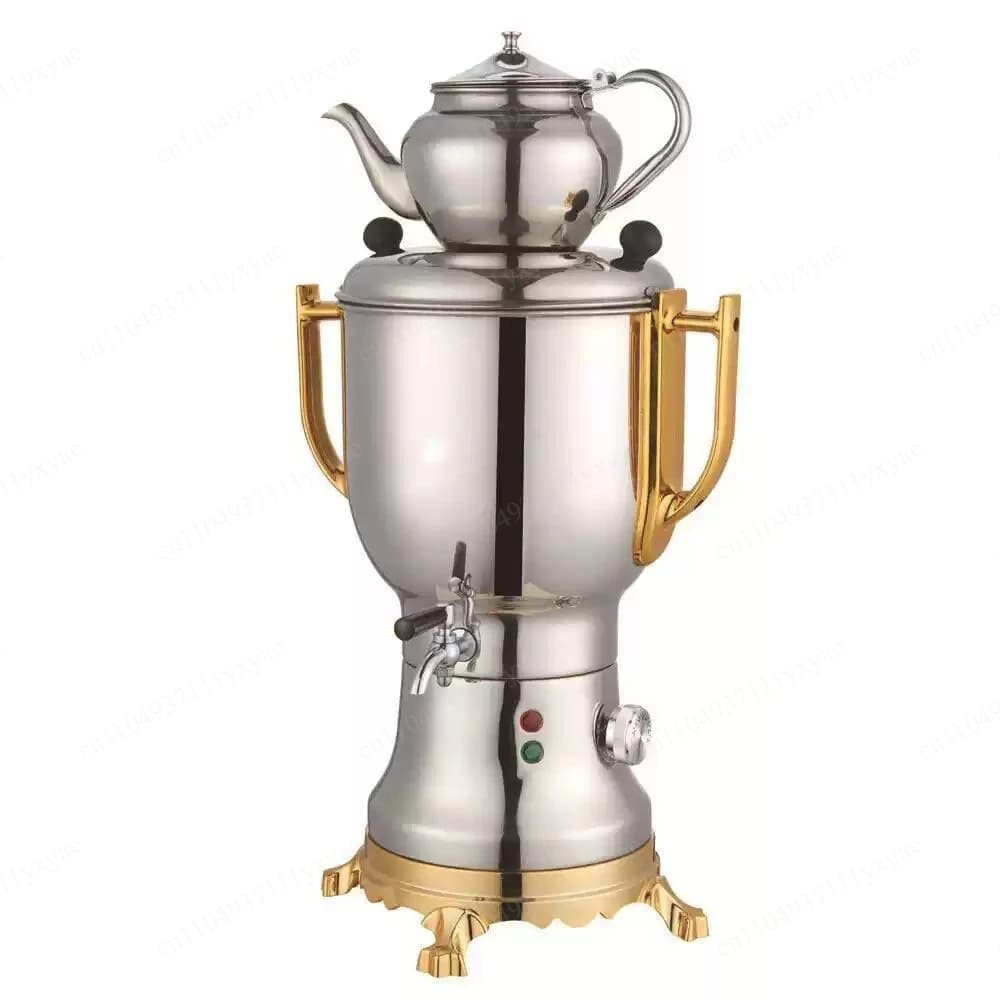 4L Stainless Steel Gold Double Layer Electric Kettle, Thermal Flask