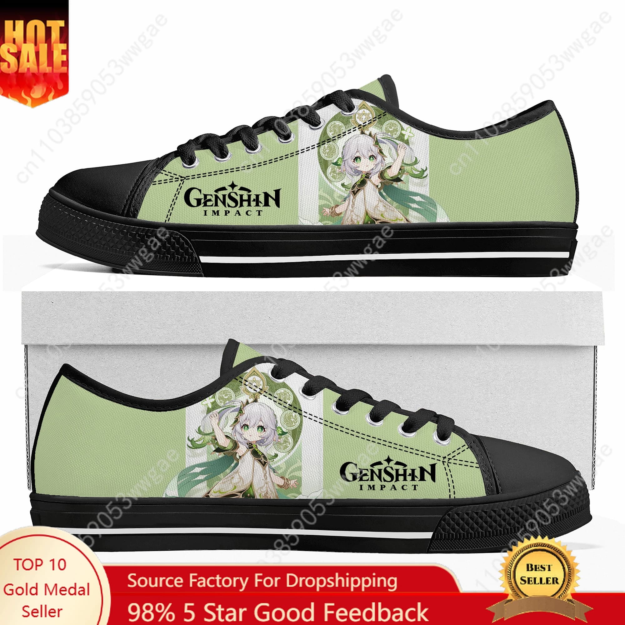 Genshin Nahida Sneakers basse Uomo Donna Adolescenti Sneaker in tela Comode scarpe casual alla moda per coppie Scarpe personalizzate