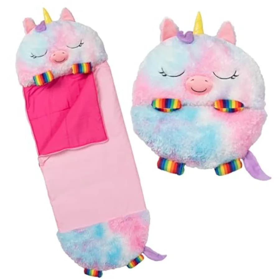 Cuscino e sacco nanna: Medio - 54 x 20 cm, personaggio animale in peluche, 2 in 1: cuscino e sacco nanna, per bambini dai 3 anni in su