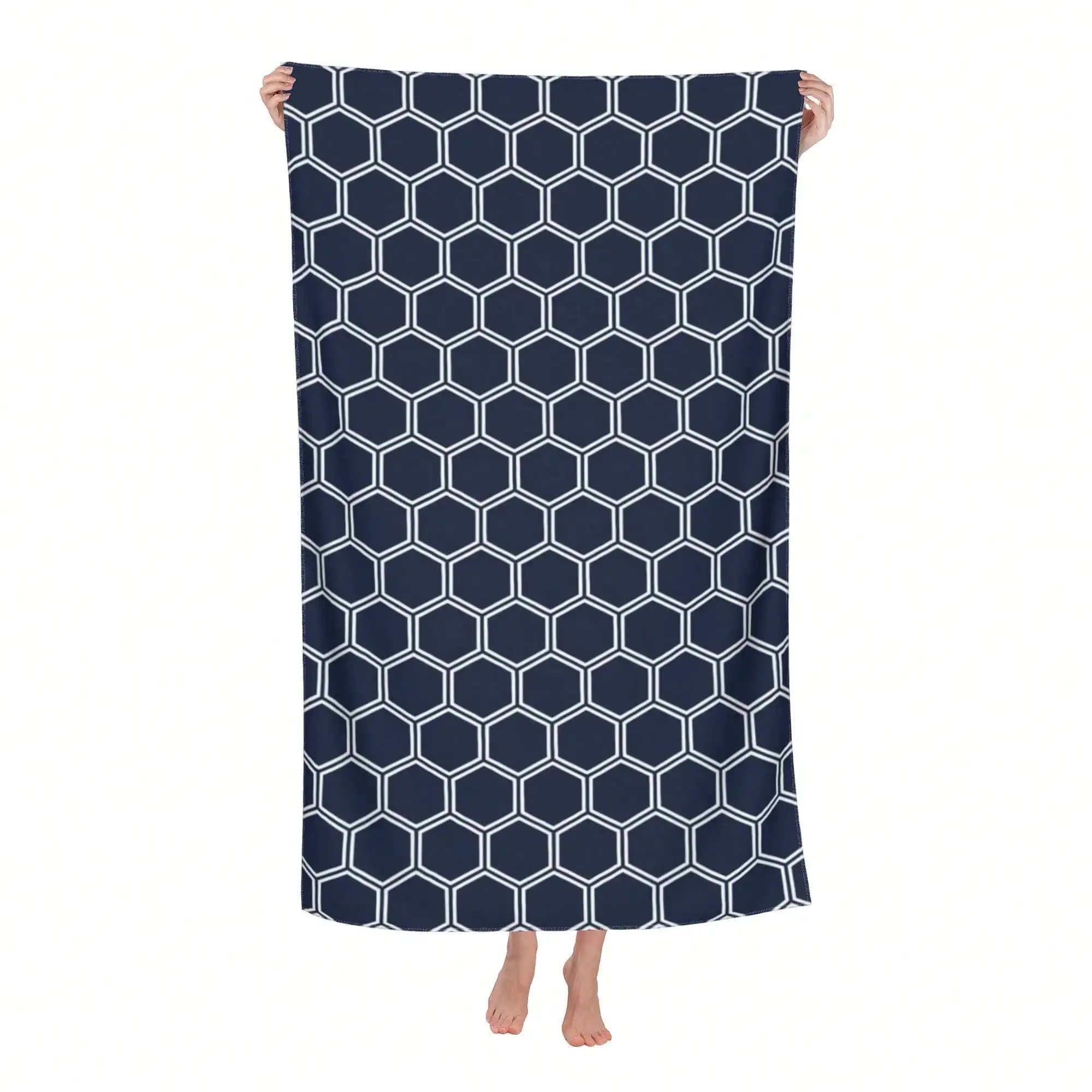 Telo mare grande stampato con motivo geometrico in stile classico, adatto a vari usi, 3312g, multiuso, per piscina, coperta per divano, tappetino da campeggio, tappetino da picnic per le quattro stagioni, tappetino da yoga, per viaggi in spiaggia, casa, universale, leggero e versatile.