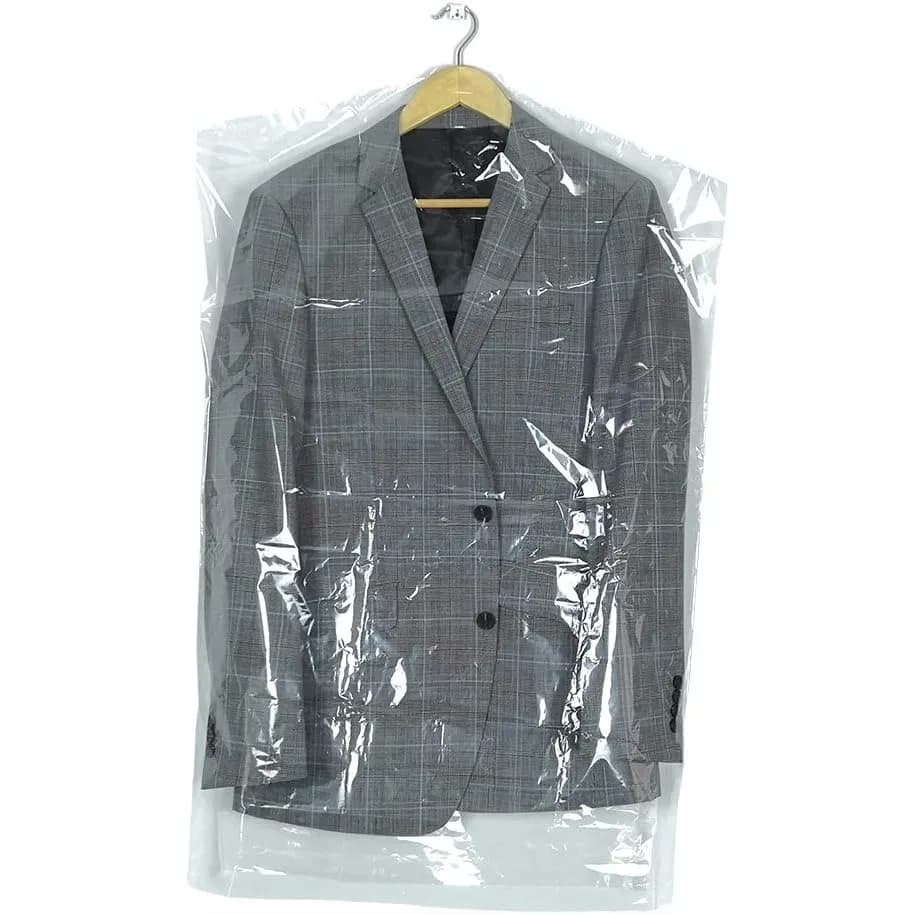 30 Pack Clear Plastic Garment Bags 35.4in Hanging Clothes Covers with Zipper for Closet Storage and Travel
