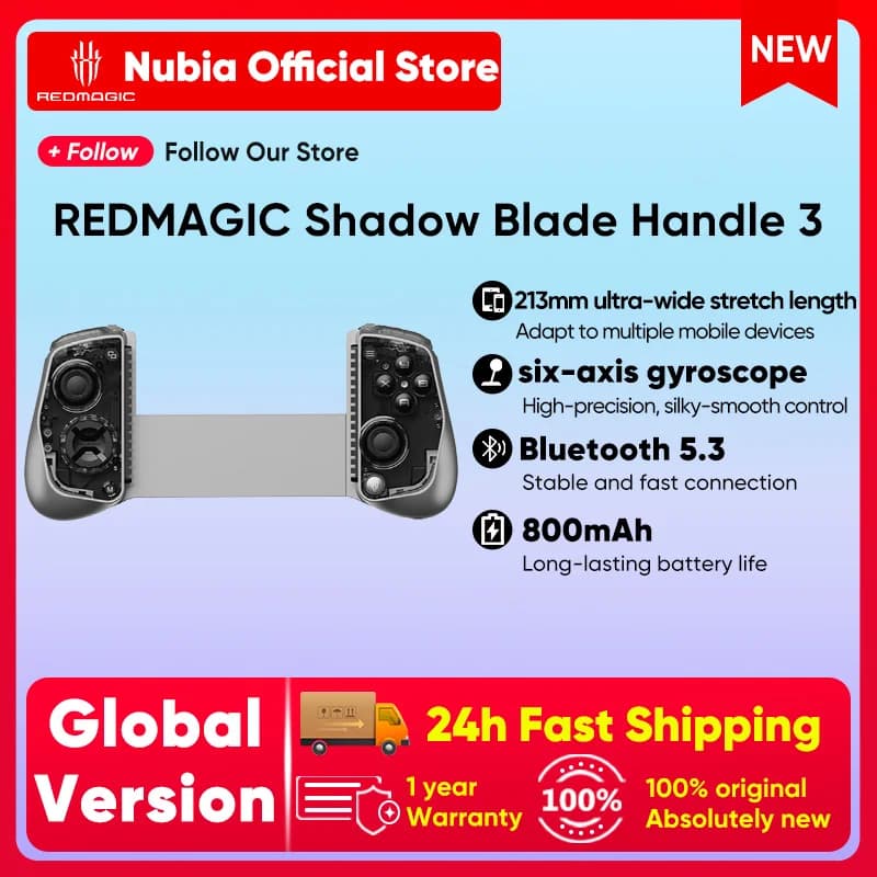 Nubia REDMAGIC Shadow Blade Maniglia 3 SmartPhone Tablet Controller di gioco Vibrazione HD Effetto Hall Joystick TriggerWireless Stretch